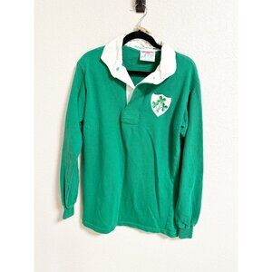 Vintage Rugbywear by Maxmore Ireland Rugby Polo Shirt Shamrock Crest Size 44